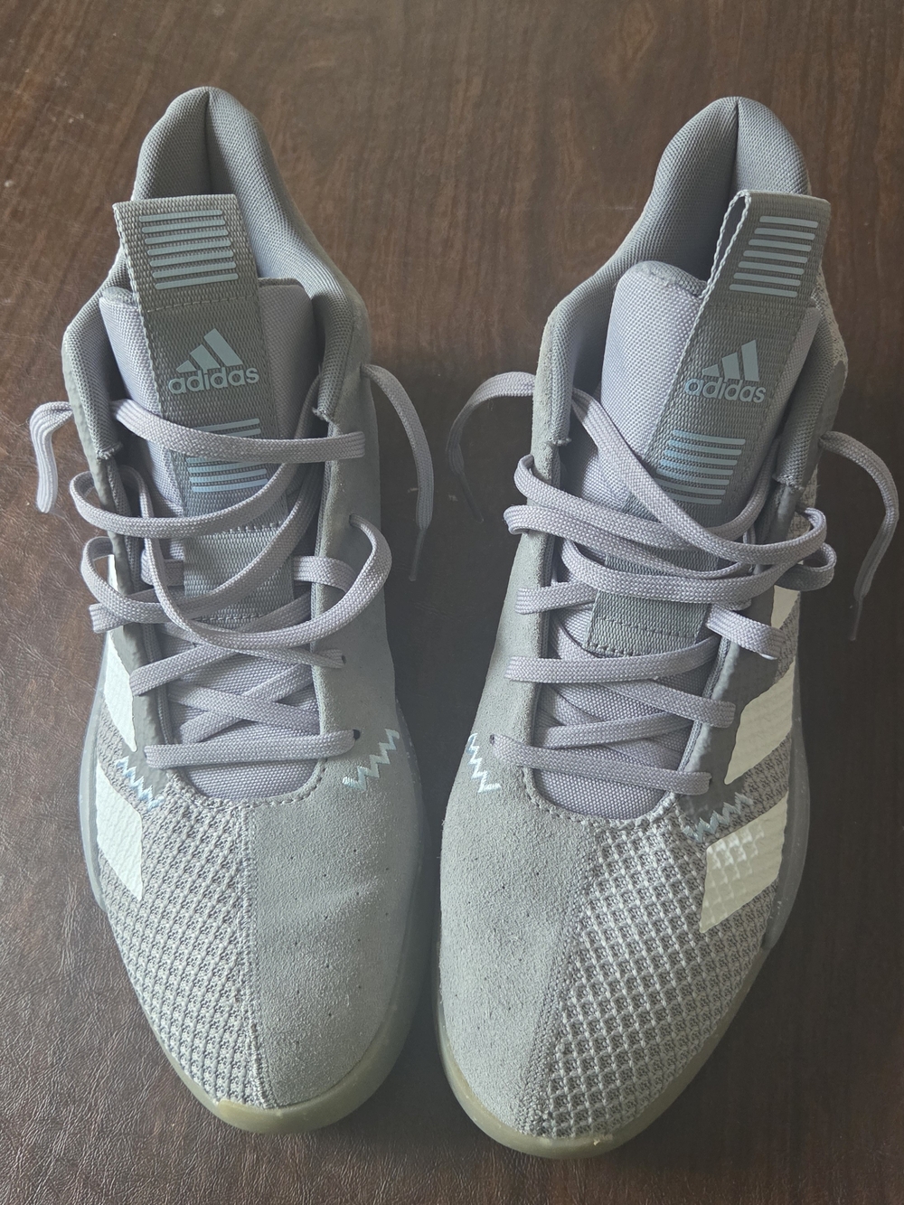 Adidas Men's LVL 029002 Grey/white Cloud Foam Basketball Shoes Size 12.5